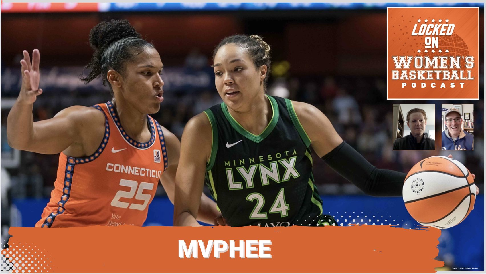 Napheesa Collier battles for the ball